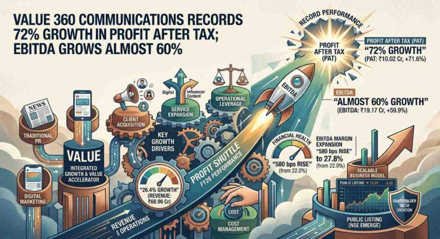 Value 360 Communications records 72% growth in profit after tax; EBITDA grows almost 60%